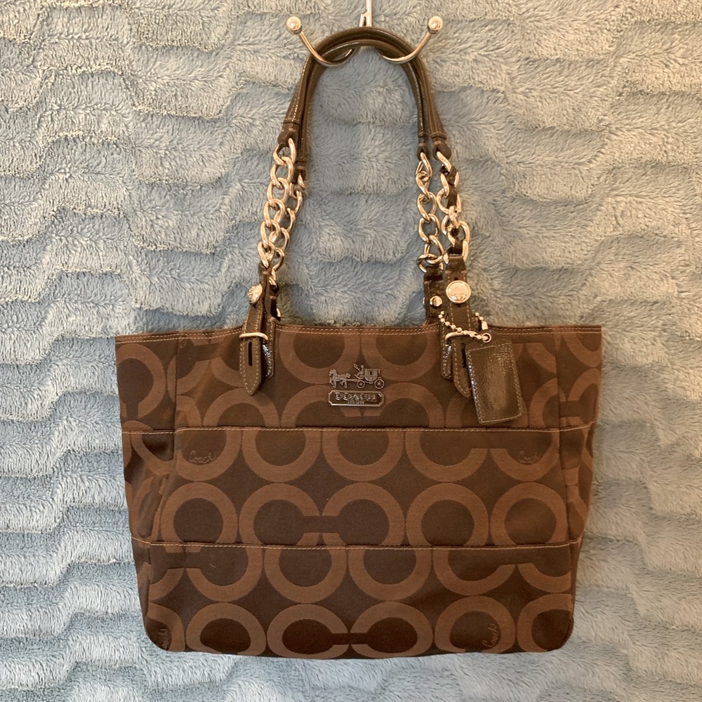 Coach Tribeca Op Art Sateen Tote